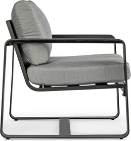 Fotoliu de grădină gri din metal Merrigan – Bizzotto