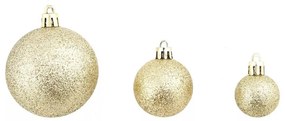 Set ornamente de brad, 112 piese, in mai multe culori-auriu