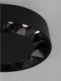 Plafoniera LED exterior moderna IP65 CONVEX negru D-17,6cm