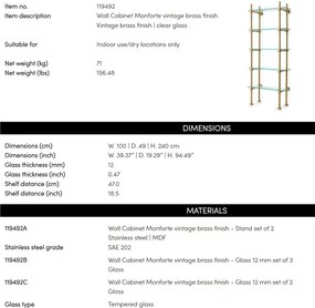 Raft de perete design LUX Monforte