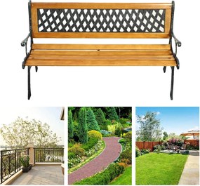 Bancă de grădină cu model rombic