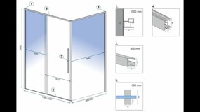 Cabina dus Solar gold - 90x120 cm