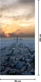 Fototapet pentru ușă - Parisul de sus (95x205cm)