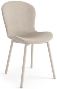 MAZZONI EXPORT FIORA Bej (material Basel 24)/cadru bej - SCAUN MODERN TAPIȚAT PENTRU SALON/SUFRAGERIE LOFT