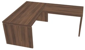 Masă ergonomica Verno 160 x 200 cm, dreapta, nuc