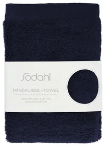 Prosop albastru închis din bumbac din frotir 50x100 cm Comfort – Södahl