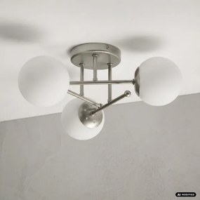 Lustră aplicată MALENA 3xE14/5W/230V crom mat/alb