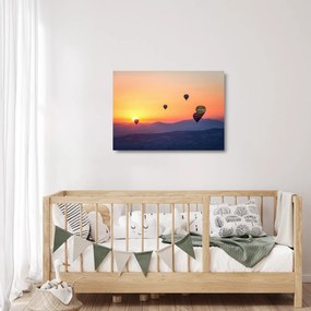 Tablou pe sticlă cu baloane de aer cald (70x50 cm)