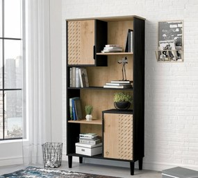 Biblioteca pentru carti, Colectia Black (82x164x33 cm)