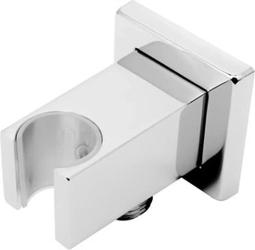 Cot conector patrat FDesign Inula cu suport dus crom lucios