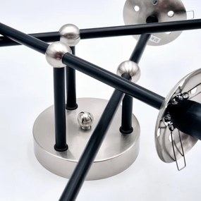 Lustră aplicată MALENA 6xE14/5W/230V crom mat/fumuriu