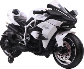 Motocicleta Electrica cu Acumulator Pentru Copii NOVOKIDS™ Ninja Premium Motocross, Viteza din maner, 3-8 ani, Max 30 kg, Cu Melodii si Lumini LED,