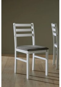 Set de masă de sufragerie și 4 scaune EMILY alb