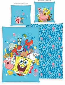 Lenjerie de pat din bumbac Herding Spongebob, 135x 200 cm, 80 x 80 cm
