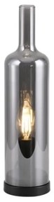 JUST LIGHT. 14006-25 - Lampă de masă BOTTLE 1xE14/25W/230V negru/fumuriu