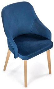 Scaun Toledo 2 velvet bleumarin/stejar miere Monolith 77