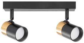 Spot Zuma Line 2204BD-2-BK FORI 2xGU10/50W/230V negru/auriu