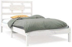 3105656 vidaXL Cadru de pat, alb, 100x200 cm, lemn masiv
