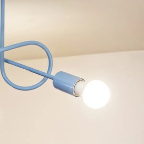 Lustră aplicată OXFORD, 3xE27/15W/230V, albastră