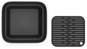 Vas de spălare și scurgere Brabantia 1003315, 16.1 x 37.4 x 34.4 cm, Sigur pentru vase cu strat antiaderent, Gri închis