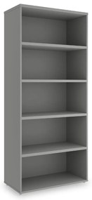 Dulap înalt SimpleOffice 80 x 40 x 180 cm, gri