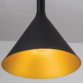 Orion - Lampă suspendată pe cablu GUNDA 1xE27/60W/230V Ø 25 cm negru/auriu