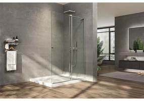 Paravan de dus tip Walk-in Mediterraneo Vario crom sticla securizata 8 mm 120 cm