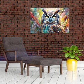 Tablou - Pictură de o bufniță (90x60 cm)