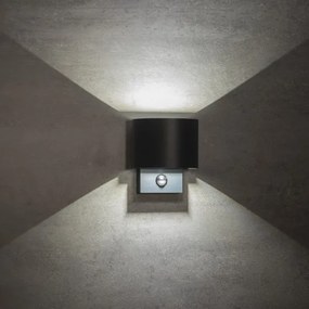 Kanlux 28995 - Aplica de perete LED REKA pentru exterior, cu senzor, LED/7W/230V, IP54, antracit