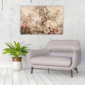 Tablou - Vintage pictura pasăre (90x60 cm)