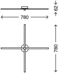 Lustră LED aplicată GO 4xLED/5W/230V Briloner 3181-049