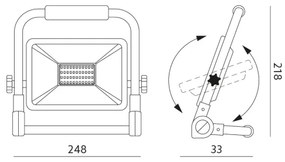 Proiector LED/100W/230V 4000K IP65