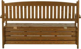 Banca gradina AMULA, stejar inchis, lemn, 150x58x88 cm