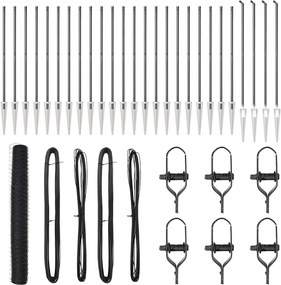 vidaXL Stâlp de gard. Gri 50 x 1,4 m (plasă de 36 mm) Oțel și PVC