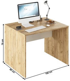Masă PC Rumia 12 (stejar artisan + alb). 1064669