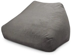 Fotoliu bean bag gri închis cu tapițerie din catifea reiată Sofa Snug – SLOWDOWN