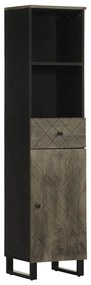 vidaXL Dulap de baie, negru, 38x33x160 cm, lemn masiv de mango