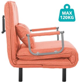 Fotoliu pat 2 în 1-portocaliu