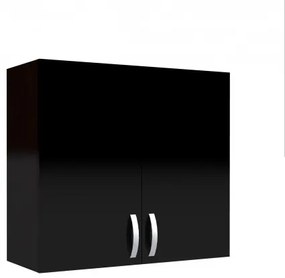 Corp superior 80 cu 2 usi cu scurgator de vase Zebra negru