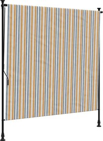 vidaXL Jaluzea rulou de exterior galben/alb 200x270 cm țesătură/oțel
