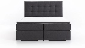 Pat matrimonial Boxspring 160 cm Irma 01 (gri închis). 1044539
