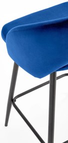 Scaun de bar H96 velvet albastru