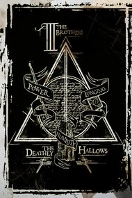 Poster de artă Harry Potter - Deathly Hallows Graphic