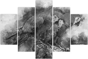 Tablou - Acuarelă papagali (150x105 cm)