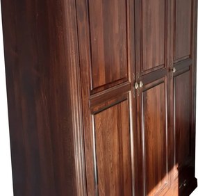 Dulap lemn masiv nuc Preston 3 Uși, 160,7 × 60,9 × 206,9 cm