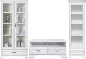 Mobilier living alb clasic IDENTO 3, PAL melaminat, 3 piese