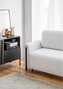 Canapea gri extensibilă/cu spațiu de depozitare cu tapițerie din țesătură bouclé 244 cm Arcadova – ELTAP