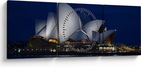 Tabloul Sydney nocturn (cu ceas) (90x30 cm)