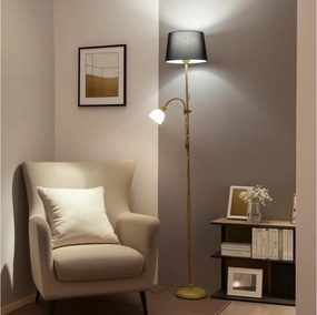 Brilagi - Lampadar CERIA 2 în 1 1xE27/100W/230V + 1xE14/25W auriu/negru