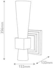 Aplică Elstead KRISTY-1WB-DG-OPAL KRISTY 1xE27/40W/230V auriu